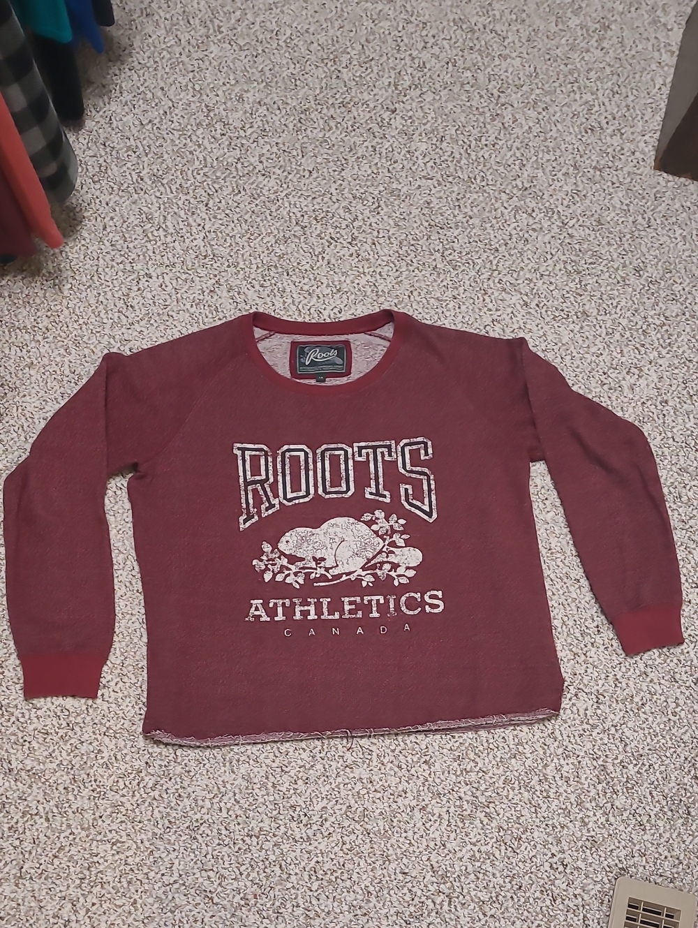Roots Burgundy Crewneck Sweatshirt